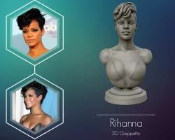 Rihanna sculpture Ready to Print 3D print model
