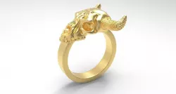 ring scull animal 3D print model