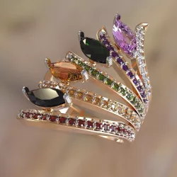 Ring Wing marquise 8x4 3D print model