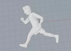 Running man emoji pendant 3D print model