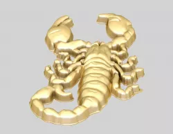 scorpion logo jewelry 3D print model