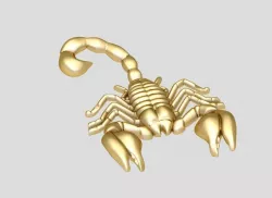 scorpion logo jewelry 3D print model