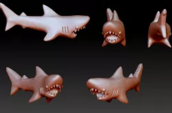 Shark pendant 3D print model