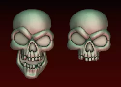Skull bas-relief 3D print model