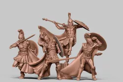 Spartan bundle IV - 4 miniatures 35mm scale 3D print model