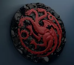 Targaryen Sigil 3D print model