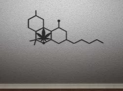 THC Molecule Wall Art 3D print model