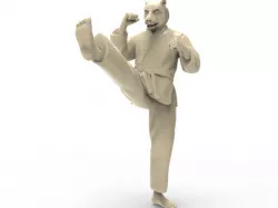 Tiger Front kick 3D print model