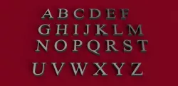 TIMES NEW ROMAN font uppercase and lowercase 3D letters STL file 3D print model