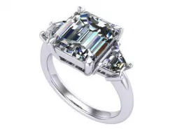 Trap three stone ring 3D print model