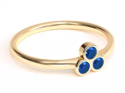 Trio Diamond Ring 3D print model