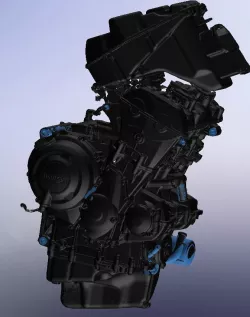 Triumph 675 engine from scan  3D print model