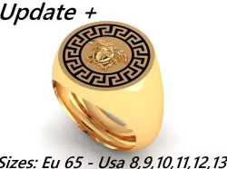Versace Medusa Hollow Ring 3D print model