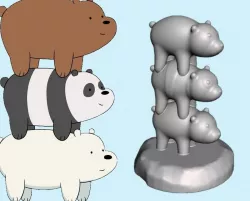 We bare bears model for 3d print 3D print model
