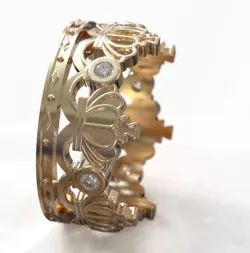 Wedding ring crown obr 209 3D print model