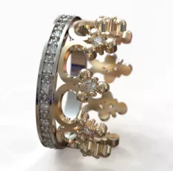 Wedding ring crown obr 210 3D print model