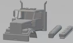 Western Star 4900SF Printable Cabin Truck 3D print model