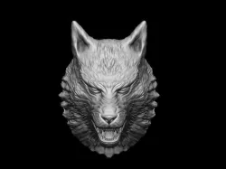 Wolf Head 3D print model