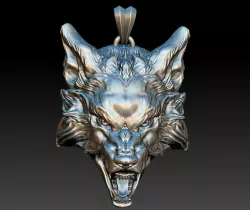 wolf head 3D print model