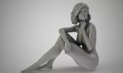 Woman on Sandy Shore 3D print model