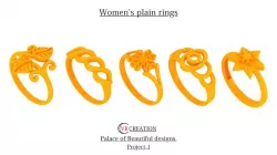 Womens Plain rings 3D print model