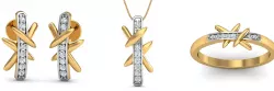 Zag Zig Fashion Earring - Pendant - Ring Set 3D print model