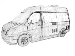 Agile Style Sprinter Van 3D model