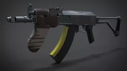 AK 74 U based Low-poly  3D model