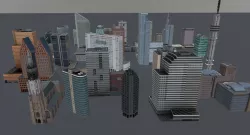 Amsterdam High Rise Pack Low-poly  3D model