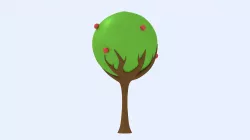 Apple Tree with Apples 3D model