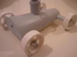 Balloon Powered Jet Car with Snap in Wheels