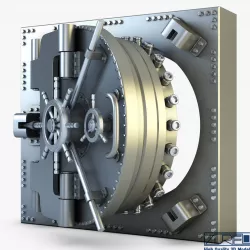 Bank vault door v 1 3D model