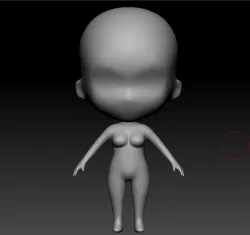 Base female chibi zbrush 3D model