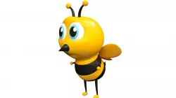 bee cartoon bee cute 3D model