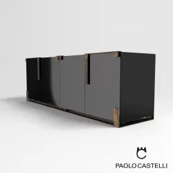  Black and Gold low Cabinet from Paolo Castelli 3D model