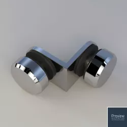 Bohle - 90 Degree Glass to Glass Fixed Bracket 3D model