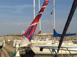 Bowsprit turning block
