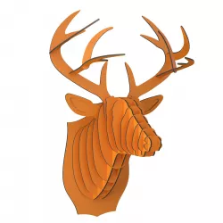 Bucky Cardboard Deer Head 3D model
