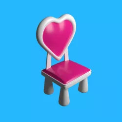 Cartoon Chair Hearth Model  3D model