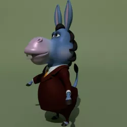 Cartoon Donkey 3D model
