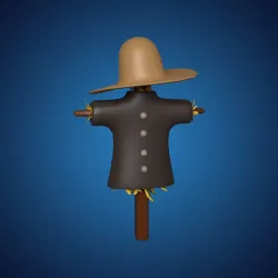 Cartoon Scarecrow 3D model