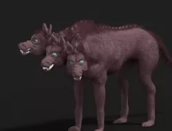 Cerberus the multi-headed dog 3D model