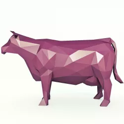 Cow Low Poly Low-poly  3D model