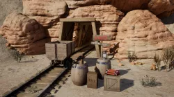 Desert Mining Props Low-poly  3D model
