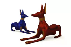 Egyptian Anubis Dog Sculpture Low-poly  3D model