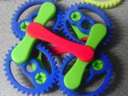 Elliptical Gear Set with connecting links.