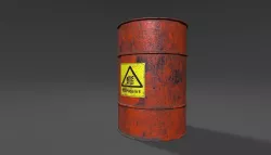 EXPLOSIVE BARREL 3D GAME READY Low-poly  3D model