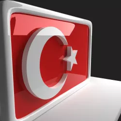Flag of Turkey Turkish Flag 3D model