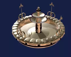 Fountain Of Lovers in a Park  Low-poly  3D model