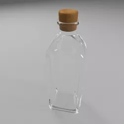 Glass Bottle Low-poly  3D model